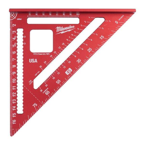 Echer tamplarie Milwaukee 4932472124, 180 mm, sistem metric, aluminiu Echer tamplarie Milwaukee 4932472124, 180 mm, sistem metric, aluminiu