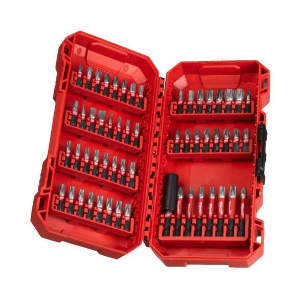 Set biti pentru insurubat Shockwave Impact Duty Milwaukee 4932492006, prindere HEX 1/4", 56 piese