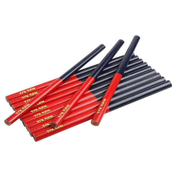 Creion tamplarie 10 x 7.5 x 176 mm (bi-color) 12 buc. Tolsen 42022