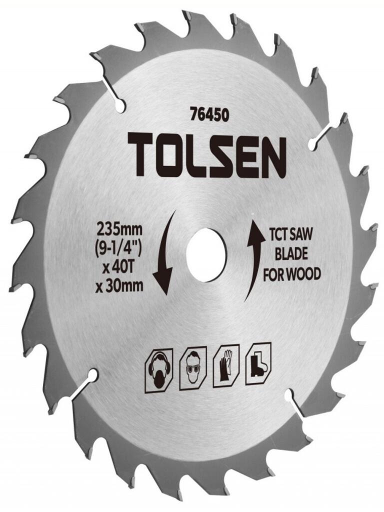 Disc circular cu vidia pentru lemn 115x22.2x24T Tolsen 76419