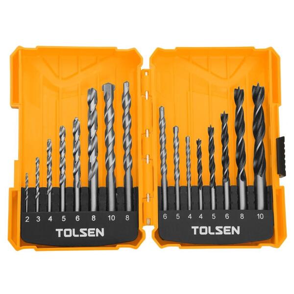 Set 16 burgie pentru metal si lemn Tolsen 75628